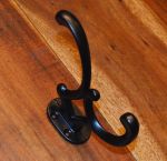 5" Black Cast Iron Coat Hook / Hat Peg / Hanger (4461)